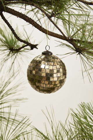 Antique Disco Ball Ornament - Choose Size