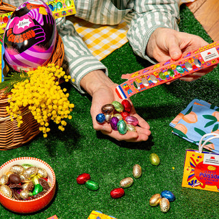 Le Chocolat Des Francais - Easter Egg Tube - 18 Eggs -Milk, Dark, White Chocolate Eggs