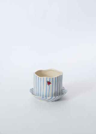 Ladybug Pot with Saucer