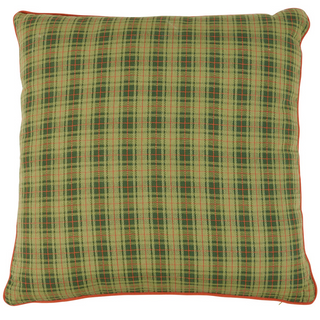 20" Green Tartan Pillow