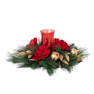 Magnolia Pomegranate Holiday Centerpiece