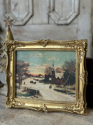 Yesterdays Winter Framed Canvas - 12.5 x 10.5