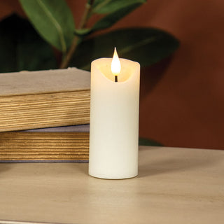Ivory Blow-Out Timer Pillar LED Candle - Choose Size
