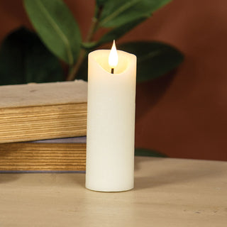 Ivory Blow-Out Timer Pillar LED Candle - Choose Size