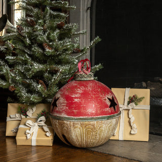 Gold, Green & Red Sleigh Bell - Choose Size