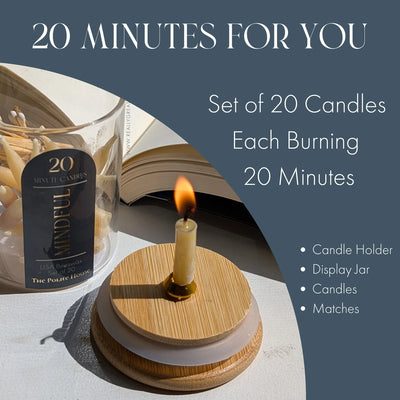 20 Minutes For You Mindful Beeswax Candle Set