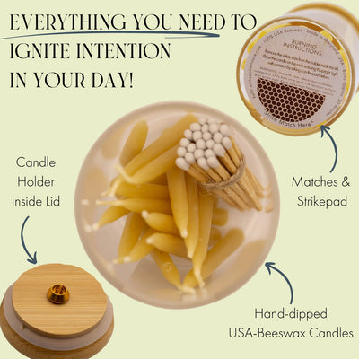 20 Minutes For You Mindful Beeswax Candle Set