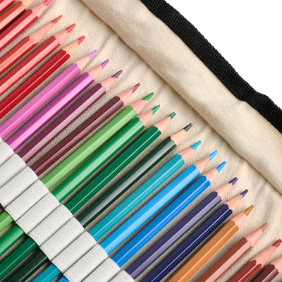 Watercolor Pencils in Rollup Canvas Case