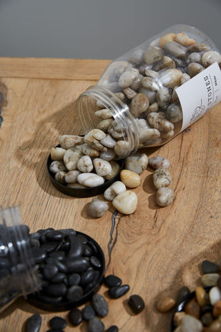 White Small River Stones - 37oz