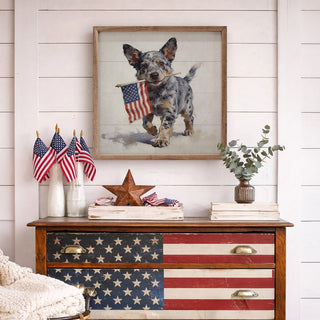 Patriotic Pets - Blue Heeler Wall Decor - Choose Size