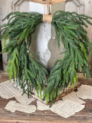 24" Norfolk Cascade Wreath