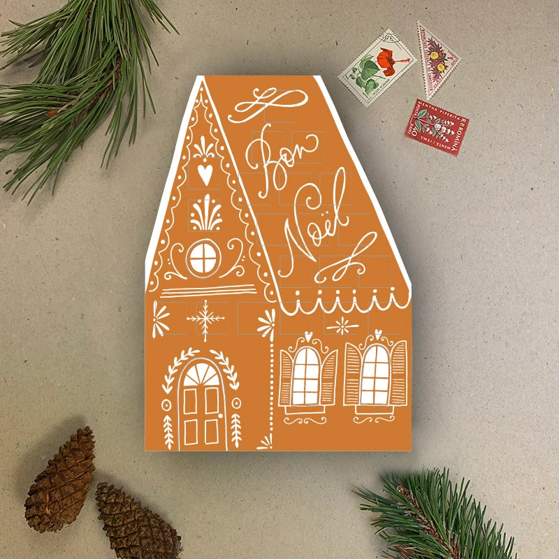 Letterpress Gingerbread House Advent Calender