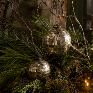 Antique Disco Ball Ornament - Choose Size