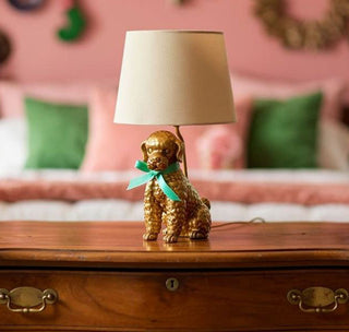Gold Poodle Lamp