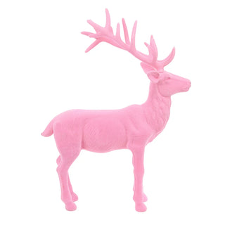 30" Flocked Reindeer - Pink