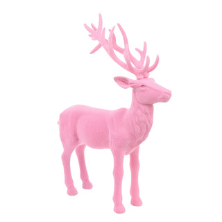 30" Flocked Reindeer - Pink