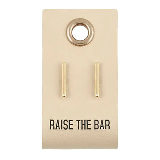 Leather Tag Earrings - Choose Style