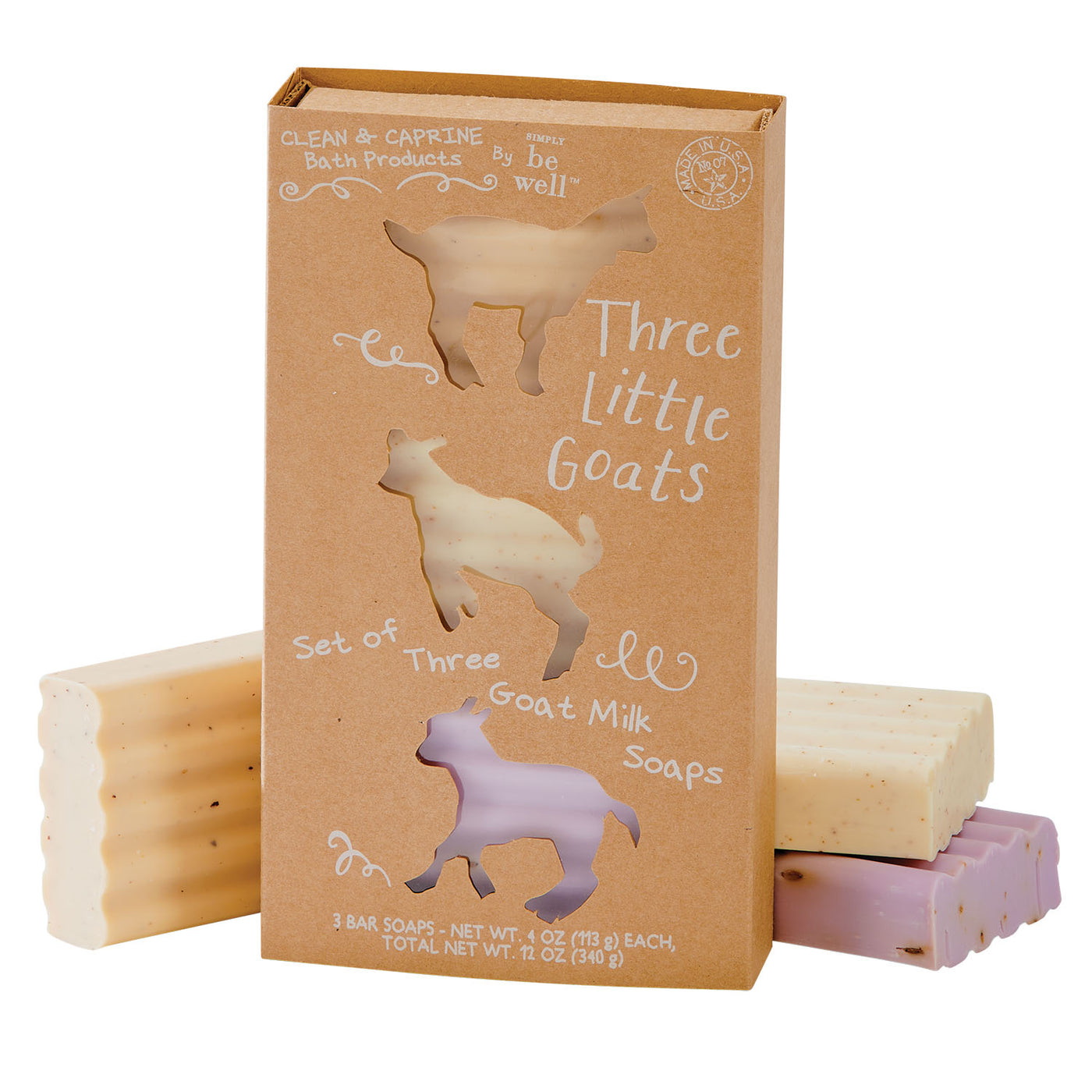 The Three Little Goat Soap Lavender, Honey, Apricot