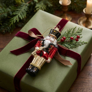 Glass Nutcracker Ornament