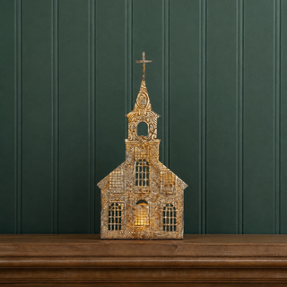Antiqued House Silhouette Tea Light Holder - Choose Style