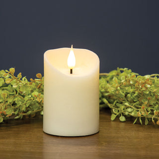 Ivory Blow-Out Timer Pillar LED Candle - Choose Size