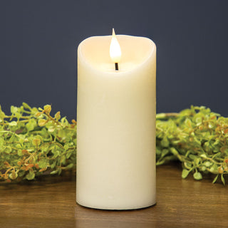 Ivory Blow-Out Timer Pillar LED Candle - Choose Size