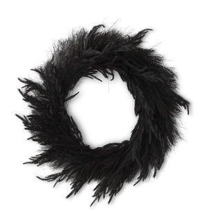 28" Real Touch Black Norfolk Pine Wreath