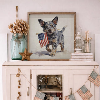 Patriotic Pets - Blue Heeler Wall Decor - Choose Size
