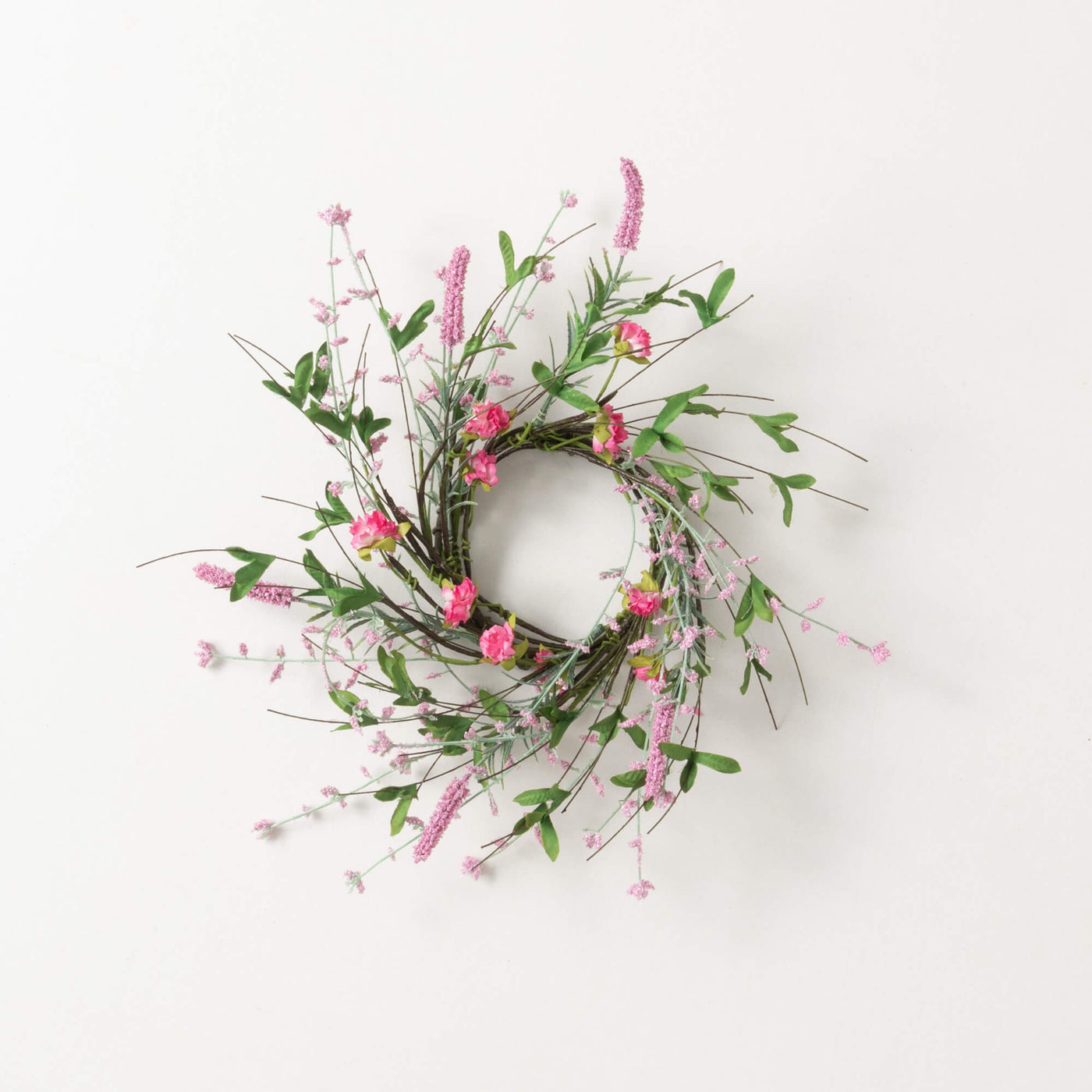 14.5" Spring Blossom Candle Ring Wreath