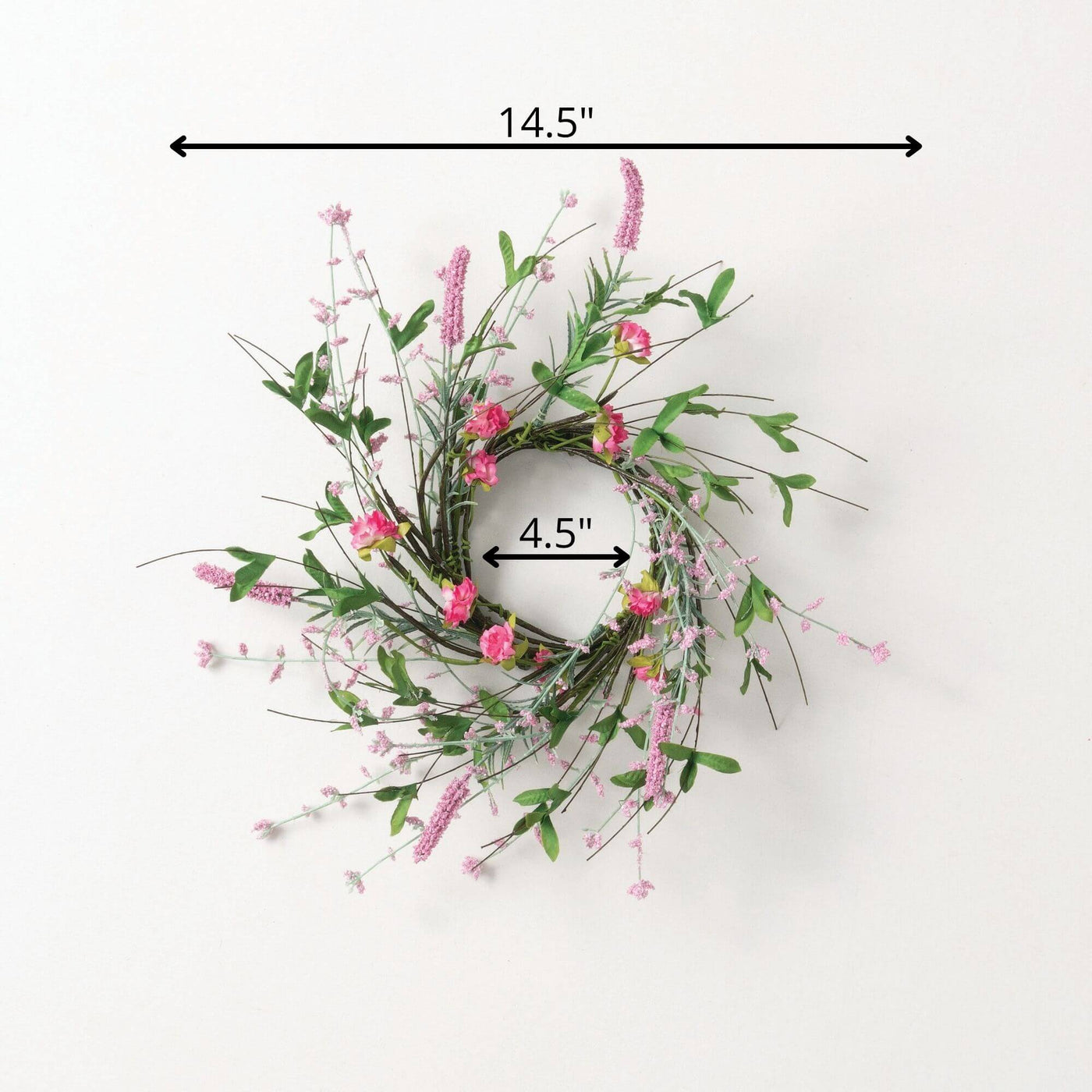 14.5" Spring Blossom Candle Ring Wreath