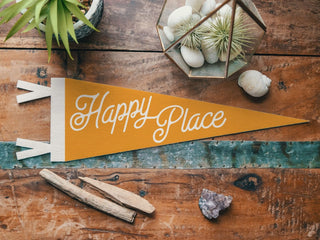 Happy Place Felt Pennant