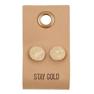 Leather Tag Earrings - Choose Style