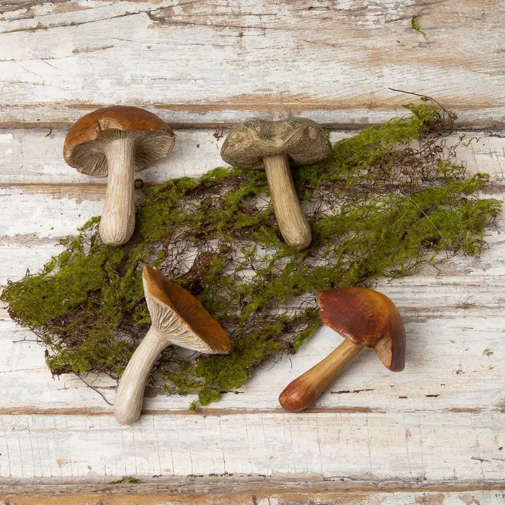 Set of 4 Faux Wild Mushrooms – Cotton & Crete