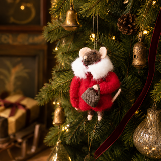 Cozy Winter Mouse Ornament - Choose Style