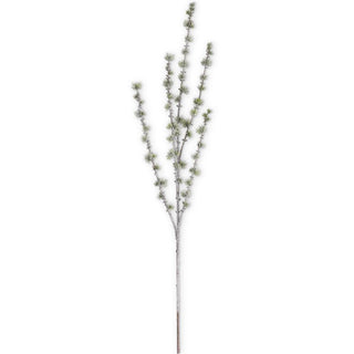 41" Mini Green Snowy Pine Stem