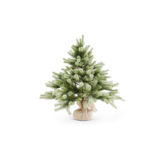 Glittered Evergreen Tree with Burlap Base - Choose Size