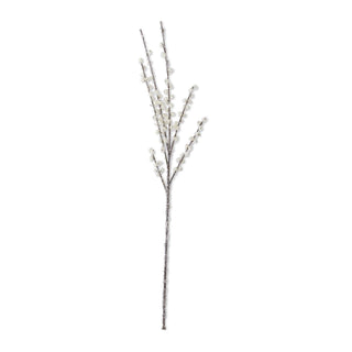 33" Iced White Berry Stem