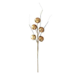 26" Antiqued Gold Bells Branch