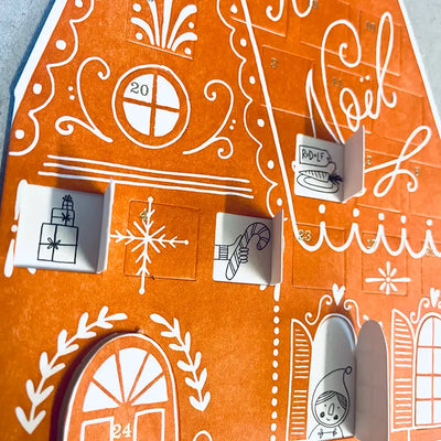 Letterpress Gingerbread House Advent Calender