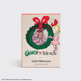 The Grinch X Kitsch Satin Pillowcase in Cindy Lou Who