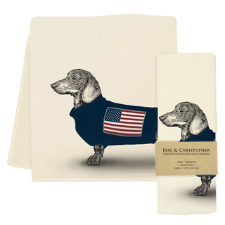 Americana Dachshund Tea Towel