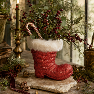 Glitter Santa Boot - Small