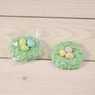White Chocolate Green Easter Coconut Nest