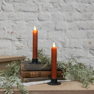 Set of 2 – 6.75" Moving Flame Bronze Taper Candles