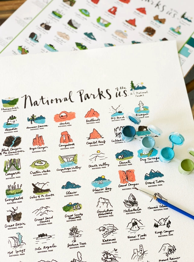 National Parks Paint By Number Kit