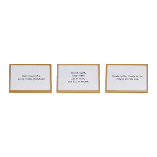 Gold Holiday Saying Frame with Easel – 3 Styles - Rectangle