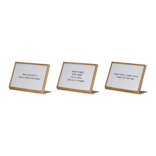 Gold Holiday Saying Frame with Easel – 3 Styles - Rectangle