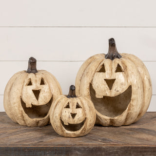 8" Big Mouth Pumpkin - White