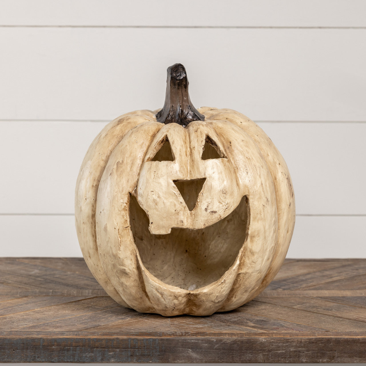 15" Big Mouth Pumpkin - White