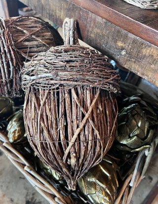 13" Grapevine Acorn Ornament